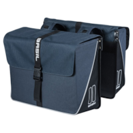 Sakwa podwójna BASIL FORTE DOUBLE PANNIER BAG 35L, Universal Bridge System, wodoodporna poliester, navy blue black (NEW)