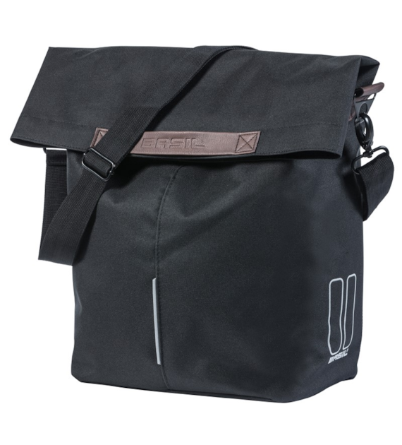 Sakwa pojedyncza BASIL CITY SHOPPER 14-16L, Hook On System, black (NEW)