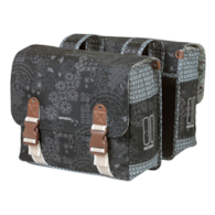 Sakwa podwójna BASIL BOHEME DOUBLE PANNIER BAG 35L Universal Bridge System, wodoodporna charcoal (WYPRZEDAŻ -50%)