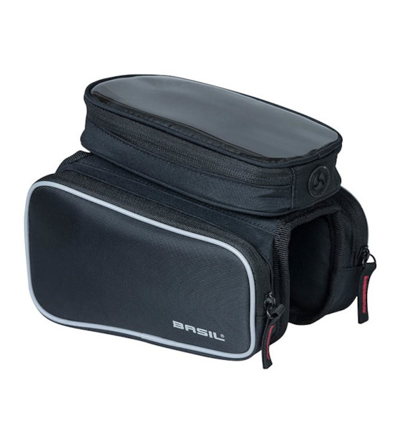Torba na ramę BASIL SPORT DESIGN TOP TUBE FRAME BAG DOUBLE M 1.5L, wodoodporna czarna (NEW)