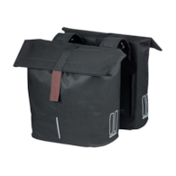 Sakwa podwójna BASIL CITY DOUBLE PANNIER BAG 28-32L, Universal Bridge System, wodoodporna black (NEW)