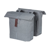 Sakwa podwójna BASIL CITY DOUBLE PANNIER BAG 28-32L, Universal Bridge System, wodoodporna grey melee (NEW)