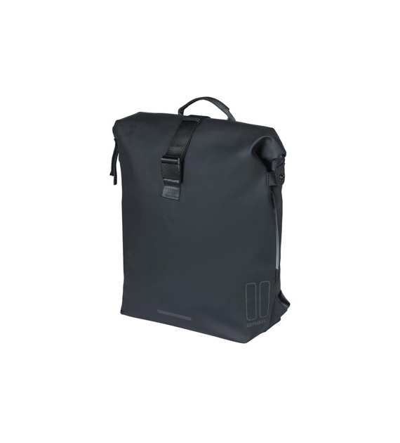 Plecak/Sakwa BASIL SOHO BACKPACK NORDLICHT17L, mocowanie na haki Hook-On System, wodoodporny poliester, oświetlenie, night black (NEW)