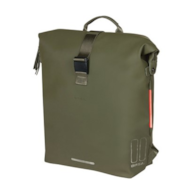 Plecak/Sakwa BASIL SOHO BACKPACK NORDLICHT17L, mocowanie na haki Hook-On System, wodoodporny poliester, oświetlenie, moss green (NEW)
