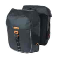 Sakwa podwójna BASIL MILES TARPAULIN DOUBLE PANNIER BAG 34L, Universal Bridge System, 100% wodoodporna black orange (NEW)