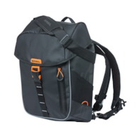 Sakwa pojedyncza BASIL MILES TARPAULIN DAYPACK 17L, Hook On System, 100% wodoodporna black orange (NEW)