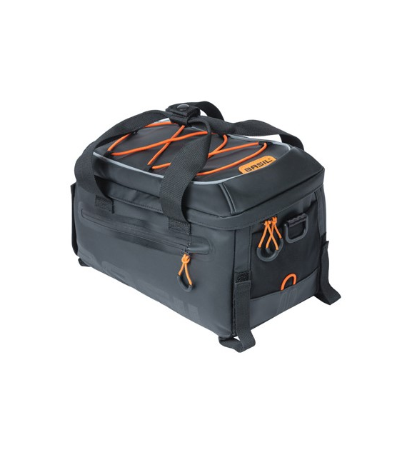 Torba na bagażnik BASIL MILES TARPAULIN TRUNKBAG 7L, 100% wodoodporna black orange (NEW)