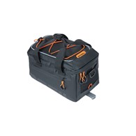 Torba na bagażnik BASIL MILES TARPAULIN TRUNKBAG MIK 7L, MIK System (ready to go), 100% wodoodporna black orange (NEW 2024)