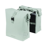 Sakwa podwójna BASIL SOHO DOUBLE PANNIER BAG NORDLICHT MIK, MIK System (ready to go) 41L 100% wodoodporna pastel green oświetlenie Nordlicht Technology (WYPRZEDAŻ -50%)