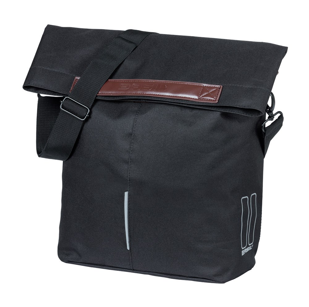 Sakwa miejska pojedyncza BASIL CITY SHOPPER 14-16L, MIK Hooks, black (NEW 2026)