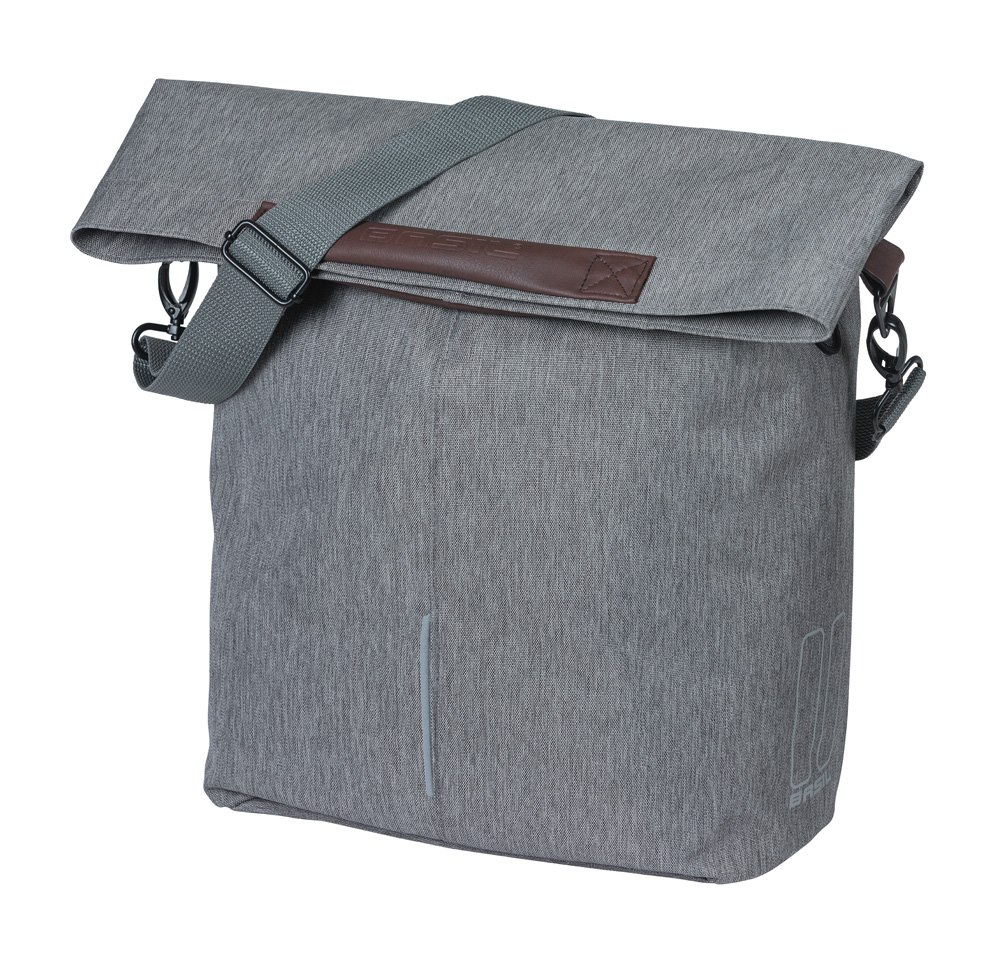 Sakwa miejska pojedyncza BASIL CITY SHOPPER 14-16L, MIK Hooks, grey melee (NEW 2026)