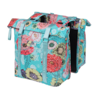 Sakwa podwójna BASIL BLOOM FIELD DOUBLE PANNIER BAG 28-35L, Universal Bridge System, sky blue (WYPRZEDAŻ -50%)