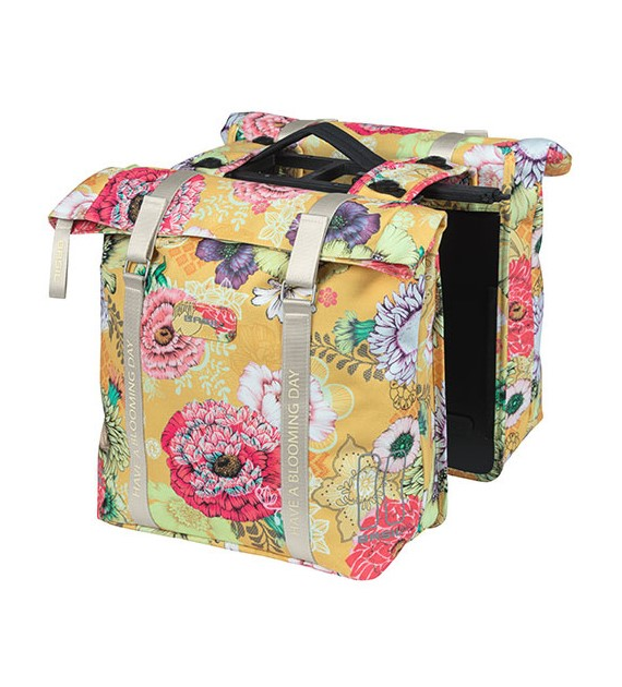 Sakwa podwójna BASIL BLOOM FIELD DOUBLE PANNIER BAG MIK 28-35L, MIK System (ready to go) honey yellow (NEW)