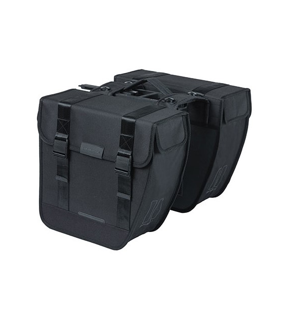 Sakwa podwójna BASIL TOUR DOUBLE PANNIER BAG MIK 28L, MIK System (ready to go) wodoodporna black (WYPRZEDAŻ -50%)