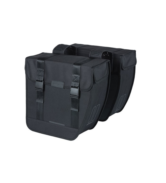 Sakwa podwójna BASIL TOUR DOUBLE PANNIER BAG XL 35L, Universal Bridge System, wodoodporna black (WYPRZEDAŻ -50%)