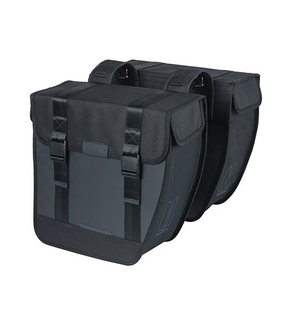 Sakwa podwójna BASIL TOUR XL WATERPROOF DOUBLE PANNIER BAG 35L, Universal Bridge System, wodoodporna black (NEW)