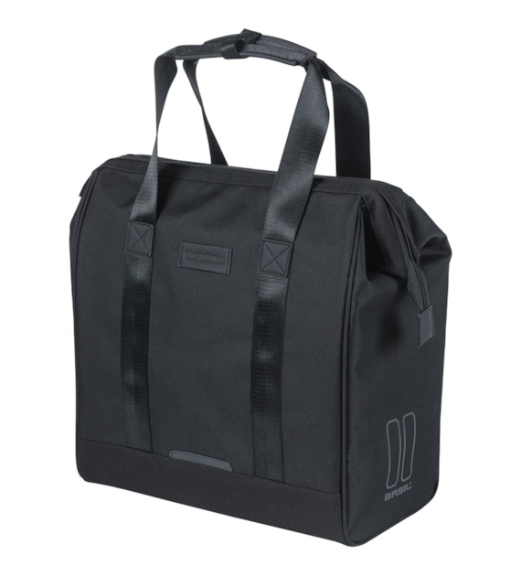 Sakwa pojedyncza BASIL GRAND BICYCLE SHOPPER 23L, MIK Hooks System, black (NEW 2026)