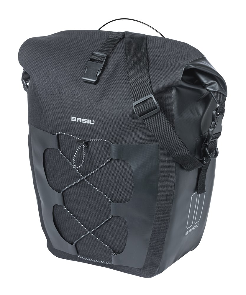 Sakwa pojedyncza BASIL NAVIGATOR L, MIK STUDS, 22L, Wodoodporna, black (NEW)