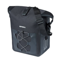 Sakwa pojedyncza BASIL NAVIGATOR WATERPROOF SINGLE PANNIER BAG M 12-15 L, Hook On System, wodoodporna, black (NEW).