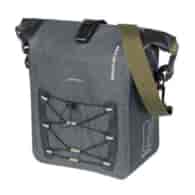 Sakwa pojedyncza BASIL NAVIGATOR STORM SINGLE PANNIER BAG M 12-15 L, Hook On System, wodoodporna, grey black (NEW).