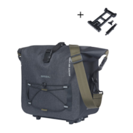 Torba na bagażnik BASIL NAVIGATOR STORM TRUNK BAG, MIK z adapterem do mocowania (ready to go), 13L, Wodoodporna, Czarna (NEW)