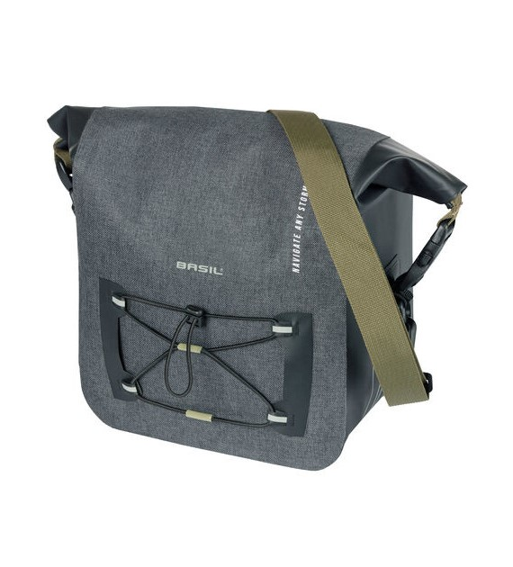 Torba na kierownicę BASIL NAVIGATOR STORM KF HANDLEBAR BAG 10-11L, wodoodporna, grey black (NEW)