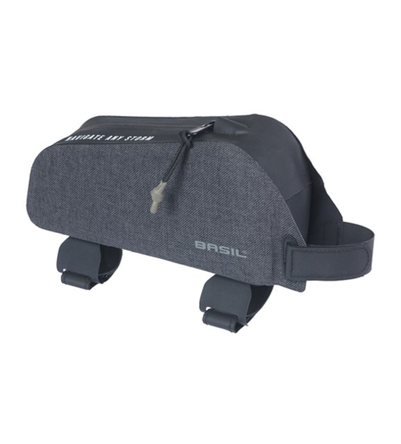 Torba na ramę BASIL NAVIGATOR STORM, Paski Velcro, 0,8L, Wodoodporna, Czarna (NEW)
