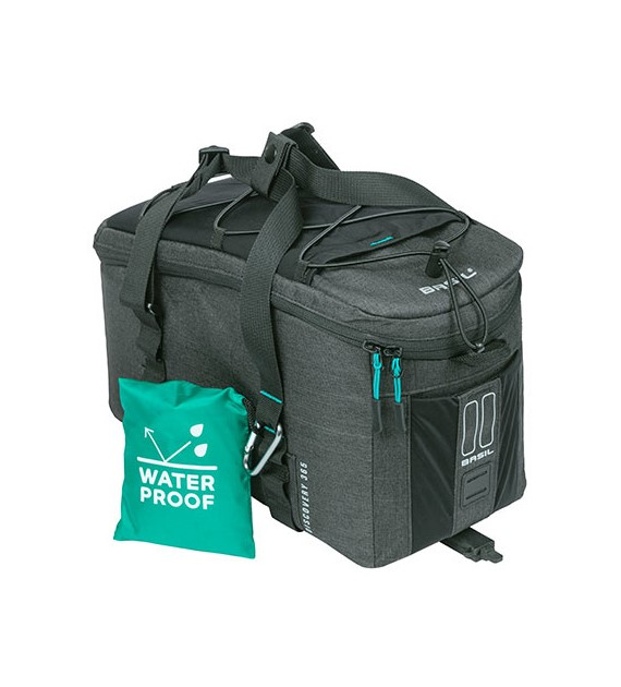 Torba na bagażnik BASIL DISCOVERY 365D TRUNKBAG MIK M 9L, MIK System (ready to go) wodoodporna black melee (NEW)