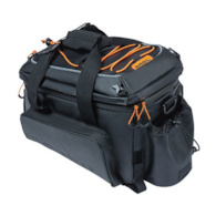Torba na bagażnik BASIL MILES TARPAULIN TRUNKBAG XL PRO 9-36L, 100% wodoodporna black orange (bez płytki mocującej) (NEW)