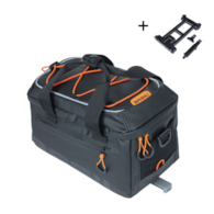 Torba na bagażnik BASIL MILES TARPAULIN TRUNKBAG MIK 7L, MIK System (ready to go), 100% wodoodporna black orange (NEW)