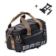 Torba na bagażnik BASIL MILES TRUNK BAG, MIK z adapterem do mocowania, 7L, Wodoodporna, Black Slate (NEW 2025)