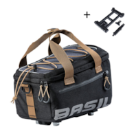 Torba na bagażnik BASIL MILES TRUNK BAG, MIK z adapterem do mocowania (ready to go), 7L, Wodoodporna, black slate (NEW)