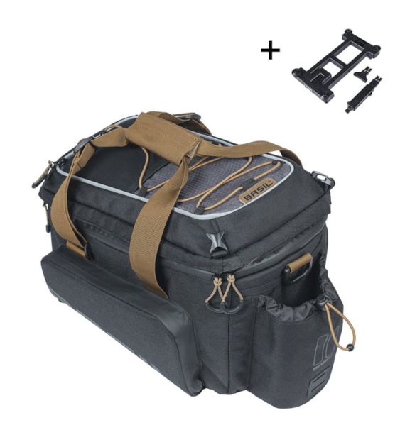 Torba na bagażnik BASIL MILES TRUNKBAG XL PRO MIK 9-36L, MIK System 2.0 (ready to go, 100% wodoodporna black slate (NEW)