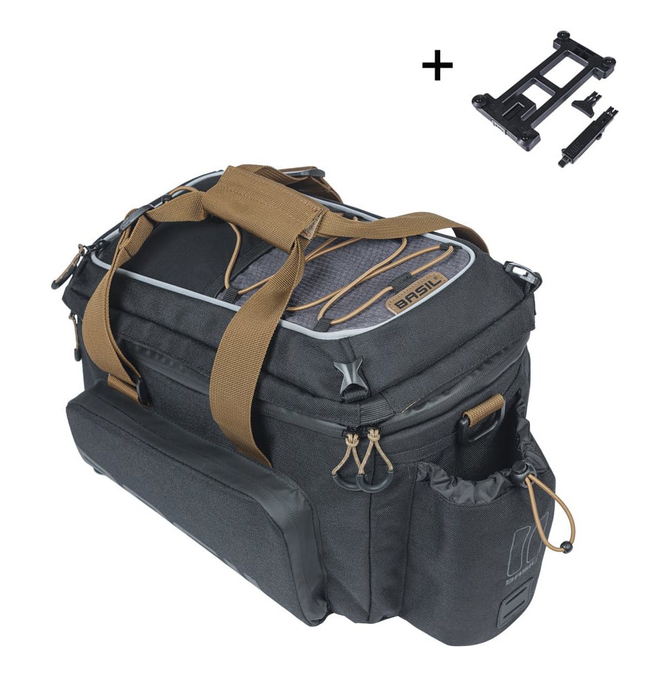 Torba na bagażnik BASIL MILES TRUNKBAG XL PRO MIK 9-36L, MIK System 2.0 (ready to go, 100% wodoodporna black slate (NEW 2025)