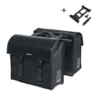 Sakwa podwójna BASIL URBAN LOAD DOUBLE PANNIER BAG 48-53L, MIK System (ready to go), 100% wodoodporna, black/black (NEW)