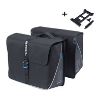Sakwa podwójna BASIL FORTE DOUBLE PANNIER BAG 35L MIK, MIK System (ready to go), wodoodporna poliester, black (NEW)