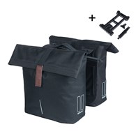 Sakwa pojedyncza BASIL CITY DOUBLE PANNIER MIK 28-32L, MIK System (ready to go) wodoodporny poliester, black (NEW 2026)