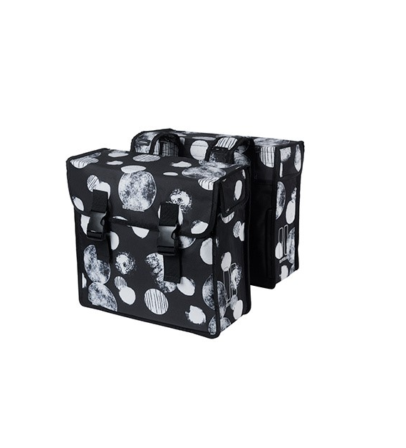 Sakwa podwójna BASIL MARA XL SPHERE 35L, Universal Bridge System, wodoodporna black grey (NEW)