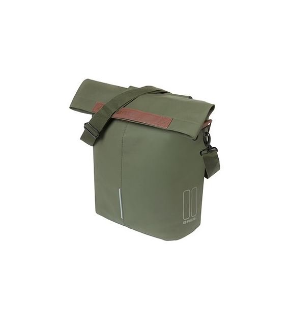 Sakwa pojedyncza BASIL CITY SHOPPER 14-16L, Hook-On System, moss green (WYPRZEDAŻ -50%)