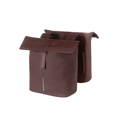 Sakwa miejska podwójna BASIL CITY DOUBLE PANNIER BAG 28-32L, Universal Bridge System, roasted brown (NEW)