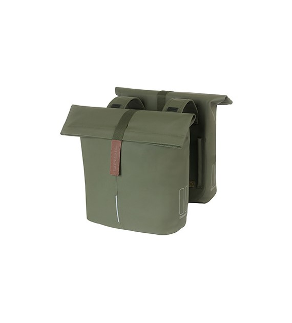 Sakwa podwójna BASIL CITY DOUBLE PANNIER BAG 28-32L, Universal Bridge System, moss green (NEW)