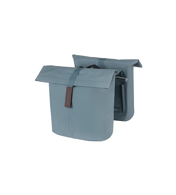 Sakwa podwójna BASIL CITY DOUBLE PANNIER BAG MIK 28-32L, MIK System (ready to go), graphite blue (WYPRZEDAŻ -50%)
