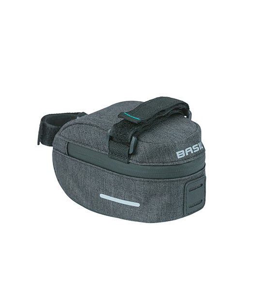 Torebka podsiodłowa BASIL DISCOVERY 365D FRAME BAG S 0.5L, mocowanie na paski, wodoodporna black melee (NEW)