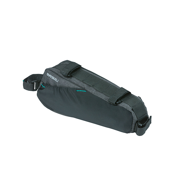 Torebka podsiodłowa BASIL DISCOVERY 365D FRAME BAG M 1.8L, mocowanie na paski, wodoodporna black melee (NEW)