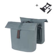 Sakwa podwójna BASIL CITY DOUBLE PANNIER BAG MIK 28-32L, MIK System (ready to go), graphite blue (NEW)