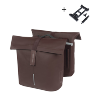 Sakwa podwójna BASIL CITY DOUBLE PANNIER BAG MIK 28-32L, MIK System (ready to go), roasted brown (NEW)
