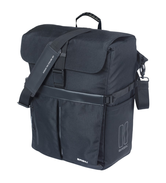 Sakwa pojedyncza BASIL MOVE COMMUTER BICYCLE BAG, MIK HOOKS, 15L, Wodoodporna, Black (NEW)