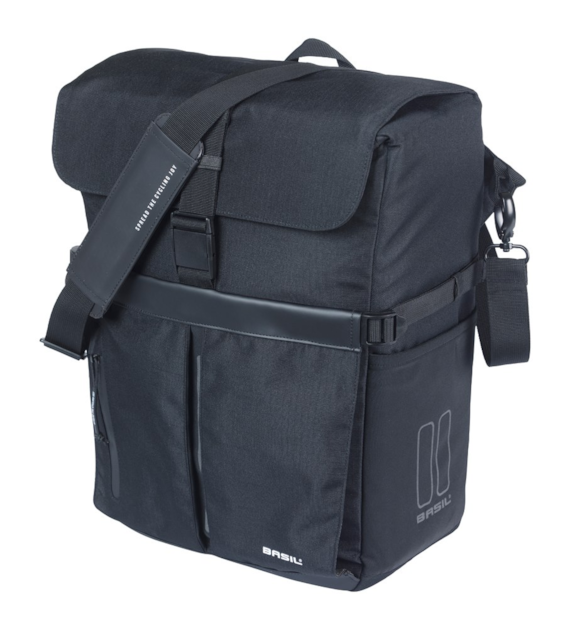 Sakwa pojedyncza BASIL MOVE COMMUTER BICYCLE BAG, MIK STUDS, 15L, Wodoodporna, Black (NEW)