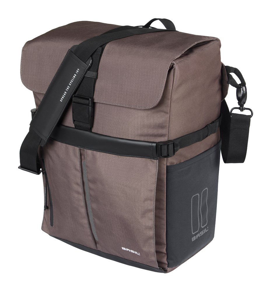 Torba BASIL MOVE COMMUTER BICYCLE BAG, MIK STUDS, 15L, wodoodporna, Brown (NEW)