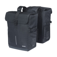 Sakwa podwójna BASIL MOVE DOUBLE BICYCLE BAG, UNIVERSAL BRIDGE, 30L, Wodoodporna, Black (NEW)
